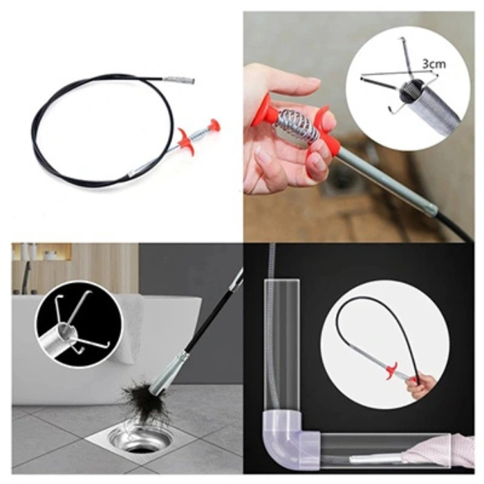 Best drain cleaner spring pipe for sink, bathroom, and kitchen drain cleaning Drain cleaner spring pipe unclogging bathroom sink drain Drain cleaner spring pipe tool for clogged sink and bathroom drains